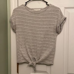 White and Grey patterned sweater